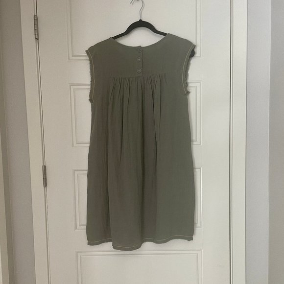 LILLA P CAP SLEEVE SHIFT DRESS ALOE SIZE S NWT - Picture 4 of 13